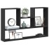 Estantería de pared madera de ingeniería negro 99x15x60