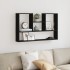 Estantería de pared madera de ingeniería negro 99x15x60