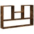 Estantería de pared madera ingeniería roble ahumado 99x15x60