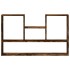 Estantería de pared madera ingeniería roble ahumado 99x15x60