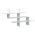 Estantería de pared madera ingeniería blanca 124,5x18x60,5
