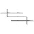 Estante de pared madera ingeniería gris Sonoma 124,5x18x60,5
