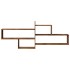 Estante de pared madera ingeniería envejecida 167,5x18x68