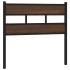 Cabecero de acero y madera de ingeniería marrón roble 90