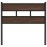 Cabecero de acero y madera de ingeniería marrón roble 90