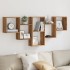 Estante de pared madera ingeniería roble artesanal 159x18x66