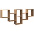 Estante de pared madera ingeniería roble artesanal 159x18x66