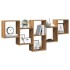 Estante de pared madera ingeniería roble artesanal 159x18x66