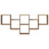 Estante de pared madera ingeniería roble artesanal 159x18x66