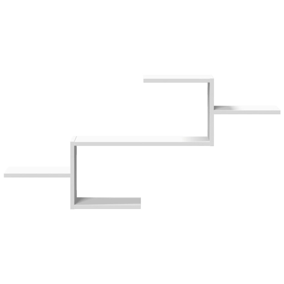 Estante de pared madera de ingeniería blanco 104x15x49