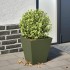 Jardinera hexagonal acero verde oliva 30x30x30