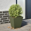 Jardinera hexagonal acero verde oliva 30x30x30 cm