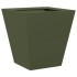 Jardinera hexagonal acero verde oliva 30x30x30