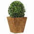 Jardinera hexagonal de acero oxidado 30x30x30