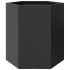 Jardinera hexagonal acero negra 46x40x45