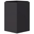 Jardinera hexagonal acero negra 46x40x45
