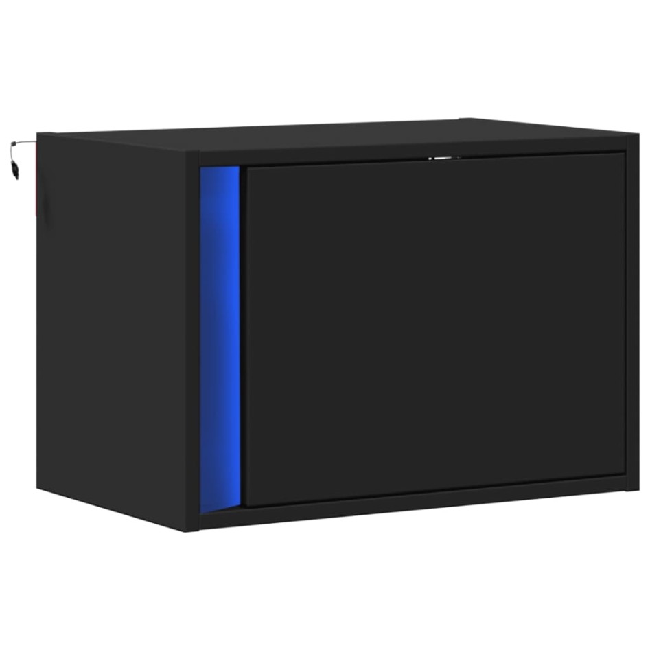 Mesita de noche de pared con luces LED