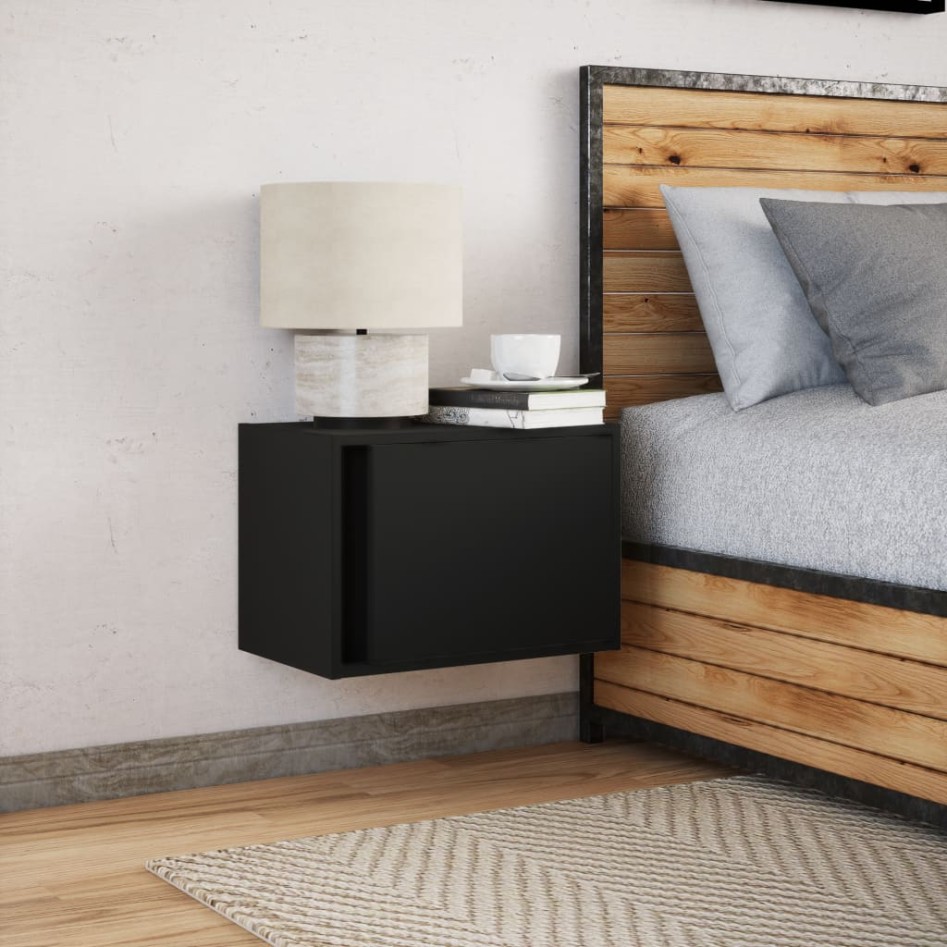 Mesita de noche de pared con luces LED