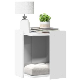 Mueble arenero para gatos madera ingeniería blanco 42x42x51