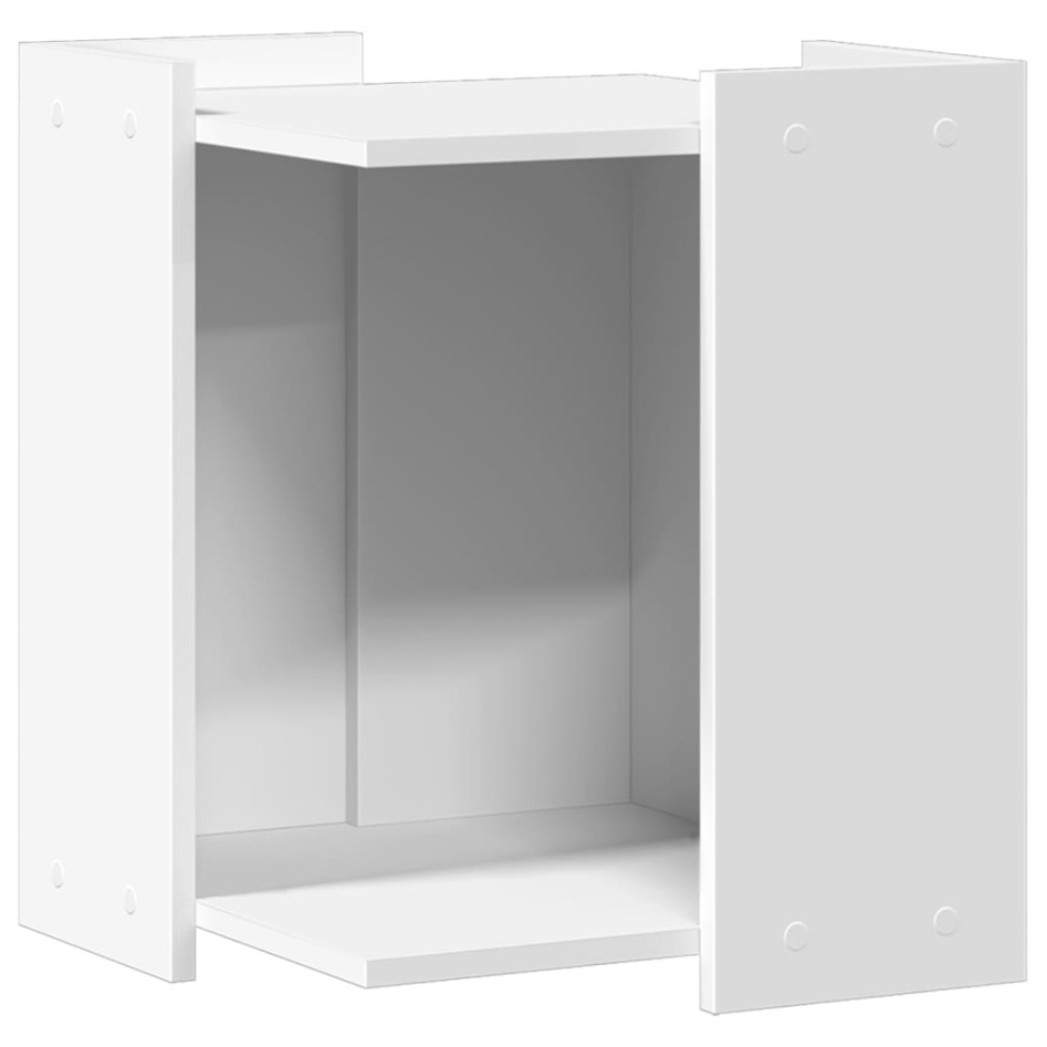 Mueble arenero para gatos madera ingeniería blanco 42x42x51