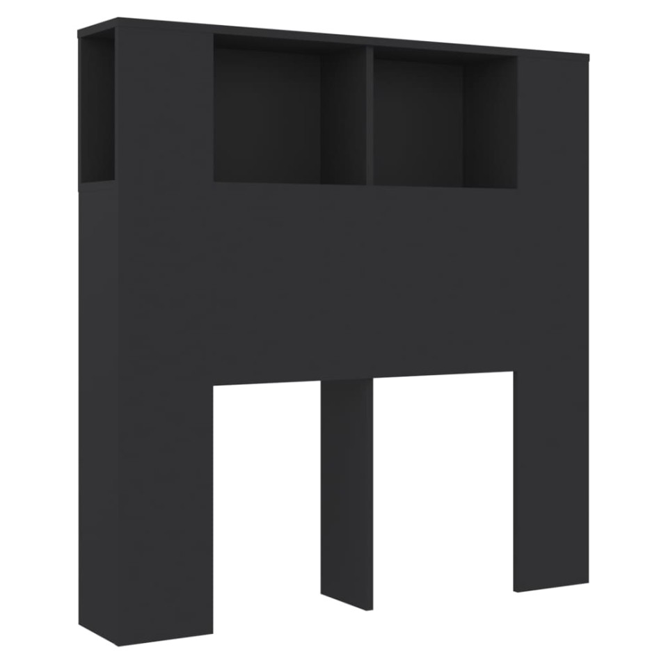 Mueble cabecero negro 100x18,5x104,5
