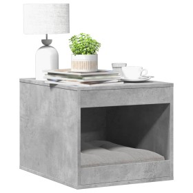 Mueble arenero de gatos madera gris hormigón 47x59x42