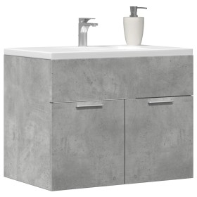 Armario para lavabo contrachapada gris hormigón 60x38,5x46