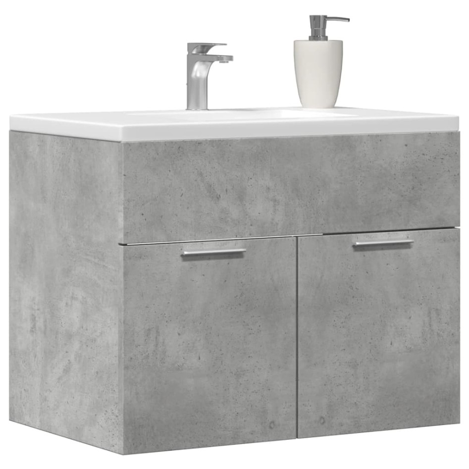 Armario para lavabo contrachapada gris hormigón 60x38,5x46