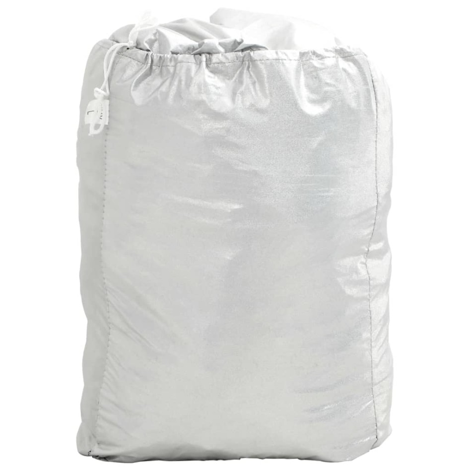 Funda de coche para Sedan con correas hebilla PEVA plateado