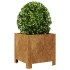 Jardinera hexagonal de acero oxidado 30x30x30
