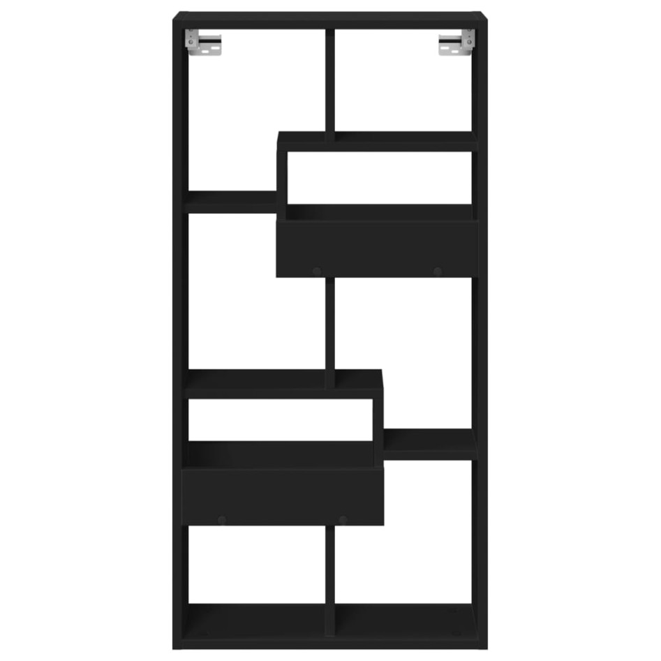 Armario de pared madera de ingeniería negro 50x15x100