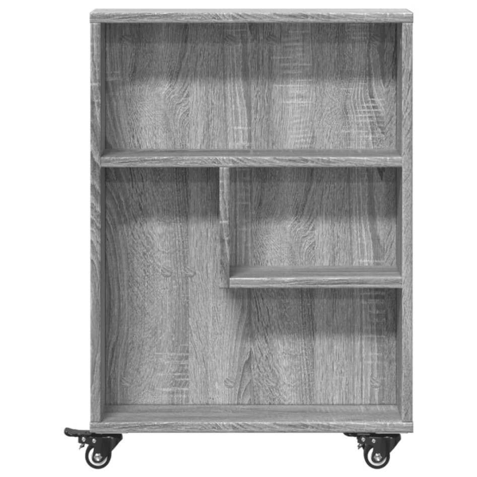 Carrito de almacenaje estrecho madera gris Sonoma 48x13x68