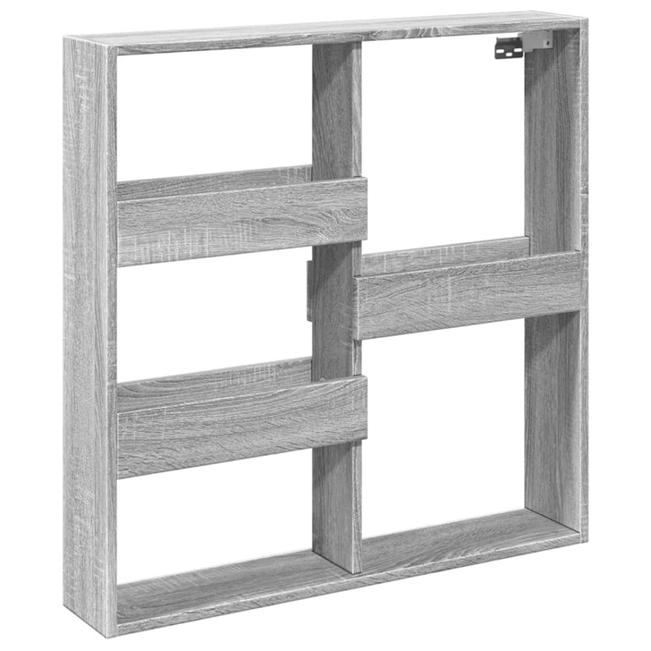 Armario de pared madera de ingeniería gris Sonoma 80x15x80
