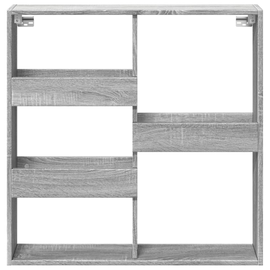 Armario de pared madera de ingeniería gris Sonoma 80x15x80