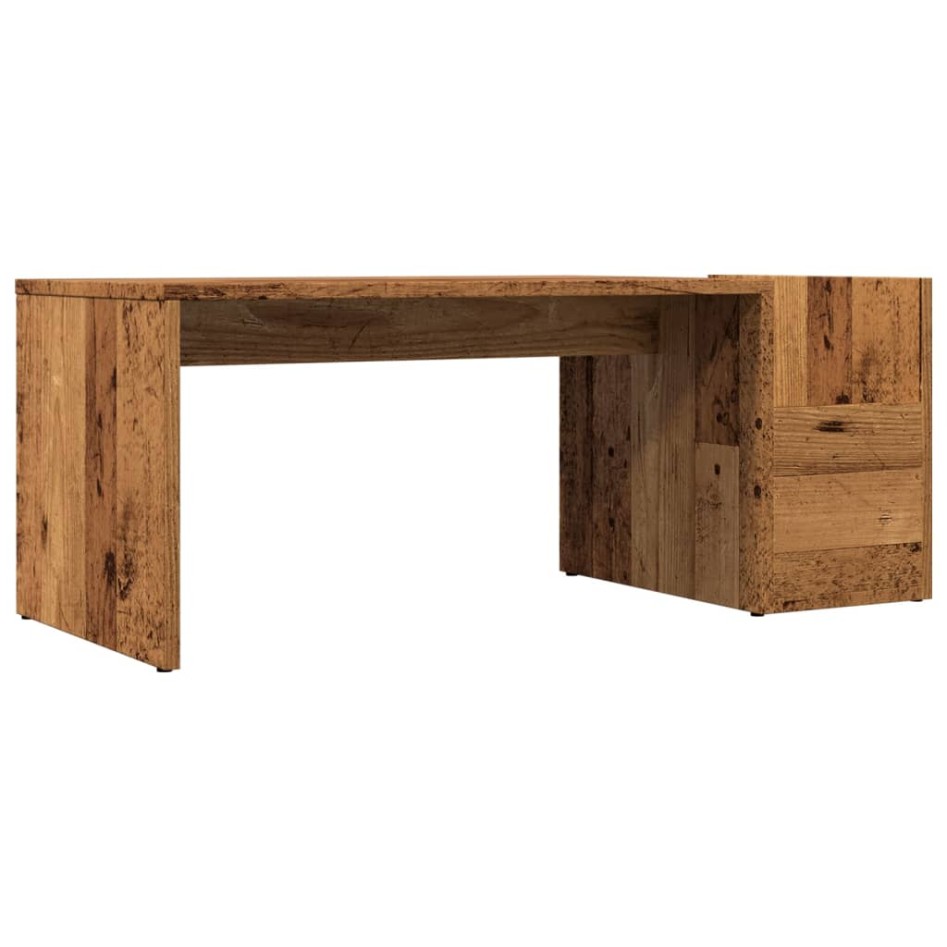 Mesa de centro madera ingeniería envejecida 90x45x35