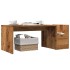 Mesa de centro madera ingeniería envejecida 90x45x35
