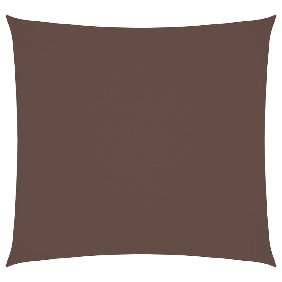 Toldo de vela cuadrado tela Oxford marrón 3,6x3,6