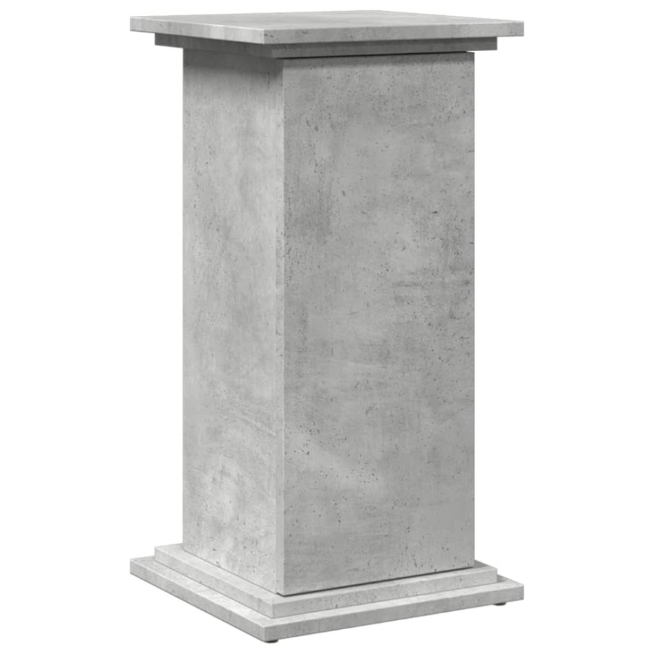 Pedestal expositor con almacenaje gris hormigón 31x30x60