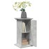 Pedestal expositor con almacenaje gris hormigón 31x30x60