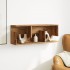 Mueble de pared madera ingeniería madera envejecida 80x20x30