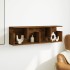 Armario de pared madera ingeniería roble ahumado 100x20x30