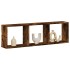 Armario de pared madera ingeniería roble ahumado 100x16x30