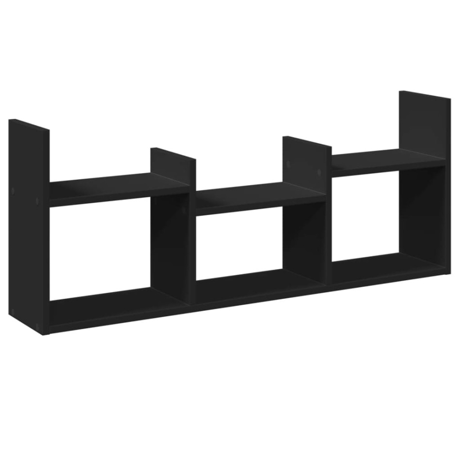 Armario de pared madera de ingeniería negro 100x18x40