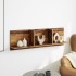 Mueble de pared madera de ingeniería envejecida 100x16,5x30