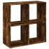 Librería divisora madera roble ahumado 69,5x29x69,5