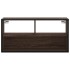 Mueble TV madera ingeniería y metal marrón roble 80x31x39,5