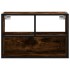 Mueble TV madera ingeniería y metal roble ahumado 60x31x39,5