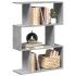 Librería divisora 3 niveles madera gris hormigón 70x24x97