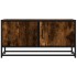 Mueble TV metal y madera ingeniería roble humo 80x34,5x40