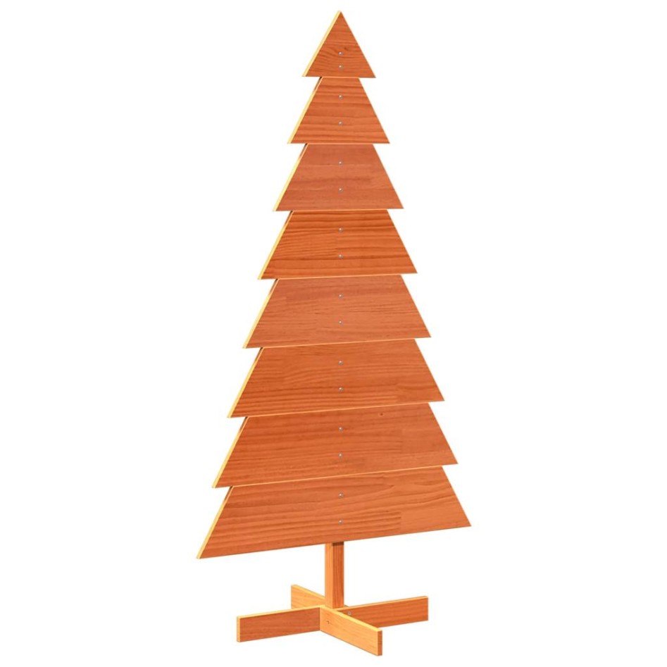 Árbol Navidad de adorno madera maciza pino marrón cera 150